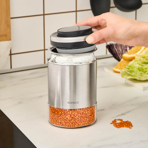 Karaca Stellum, Storage Jar, 750ML, Stainless Steel
 