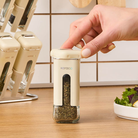 Karaca Luminous, 9-delig kruidenpotjesset, Crème