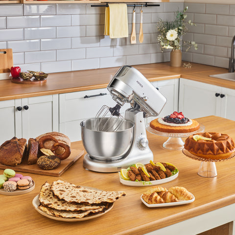 Karaca Multicast Plus Vleesmolen / Worstmaker / Kibbeh Koekjesopzetstuk / Deegkneedmachine Zilver 5L