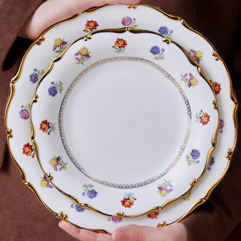 Karaca Royal Bone Diana 55-delig tafelservice voor 12 personen Goud