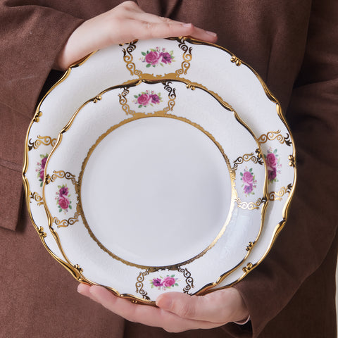 Karaca Royal Bone China Elizabeth 55-delige Dinnerset voor 12 Personen, Goud