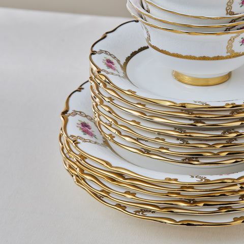 Karaca Royal Bone China Elizabeth 55-delige Dinnerset voor 12 Personen, Goud