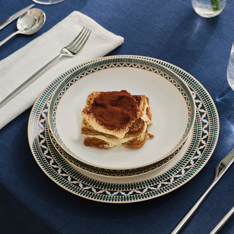 Karaca Cordoba 24-Piece Dinnerware Set for 6 Persons, New Bone, White
 