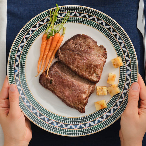 Karaca Cordoba 24-Piece Dinnerware Set for 6 Persons, New Bone, White
 