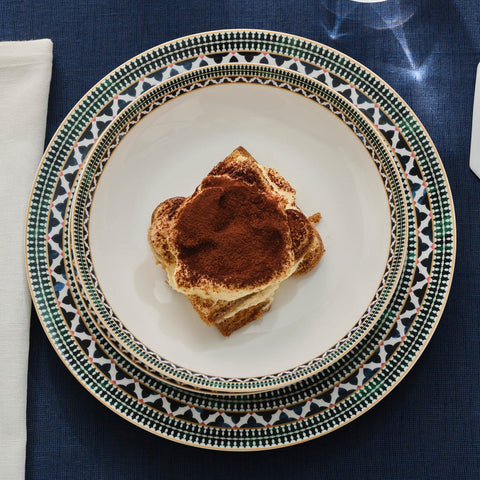 Karaca Cordoba 24-Piece Dinnerware Set for 6 Persons, New Bone, White
 