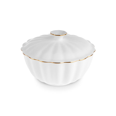 Karaca Fine Pearl Extra Shell 55-Piece 12-Person Dinner Set Gold