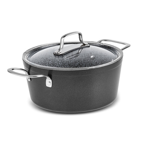 Karaca Biogranit Power-Inox Monet – 8-delige pannenset Zwart