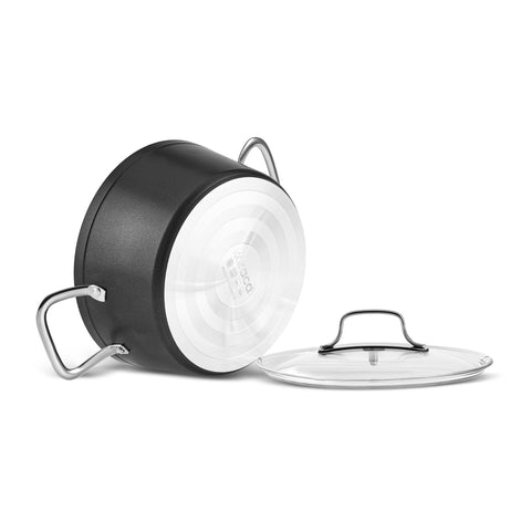 Karaca Biogranit Power-Inox Monet – 8-delige pannenset Zwart