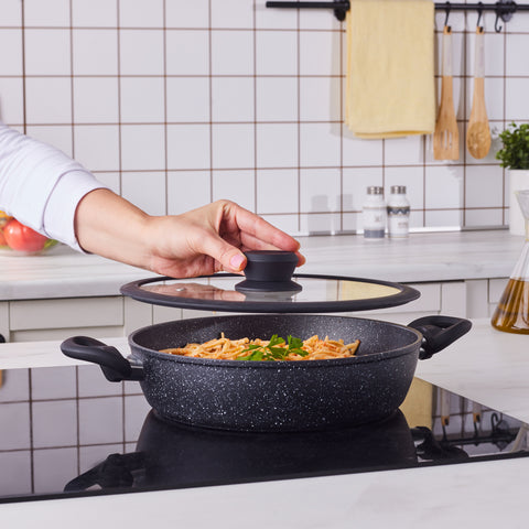 Karaca Nebula, Granite 7 Piece Non-Stick Cookware Set, Induction, Black