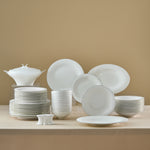 Karaca Fine Pearl Extra Argento Platin 55-Piece Dinner Set For 12 People