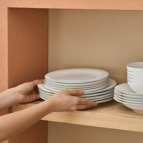 Karaca Fine Pearl Extra Argento Platin 55-Piece Dinner Set For 12 People