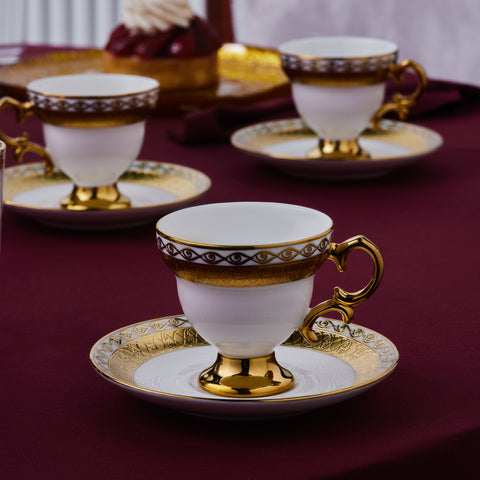 Karaca Hürrem Coffee Cup Set for 6 People, 90 ml