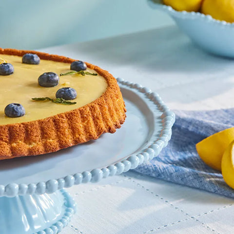 Karaca Perla Melamine Taartstandaard, 36 cm, Blauw