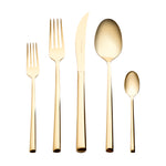 Karaca Tivoli Shiny Gold 30-Piece Cutlery Set for 6 People