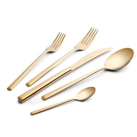 Karaca Tivoli Glanzend Goud 30-delige Bestekset voor 6 Personen