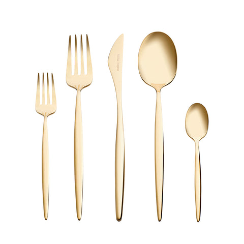 Karaca Lizbon 30-Piece Cutlery Set for 6 People – Gold