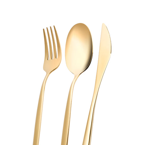 Karaca Lizbon 30-Piece Cutlery Set for 6 People – Gold