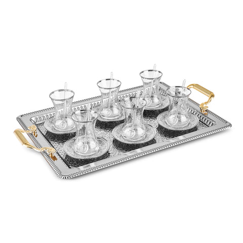 Karaca Nehir 19-piece tea set