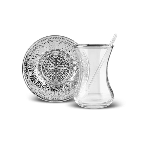 Karaca Nehir 19-piece tea set