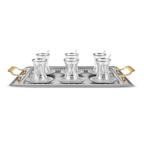 Karaca Nehir 19-piece tea set
