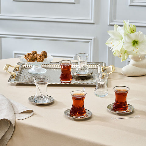 Karaca Deniz 19-Piece Tea Set for 6 People