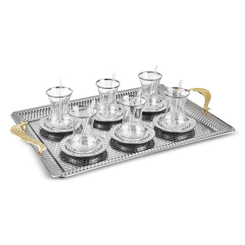 Karaca Deniz 19-Piece Tea Set for 6 People