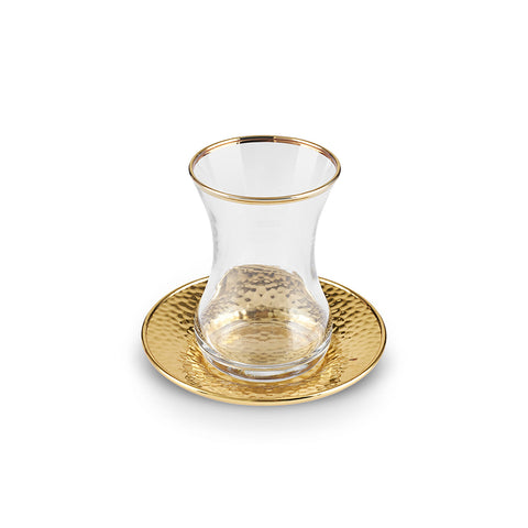 Karaca Ada 6-Person 18-Piece Tea Set Gold