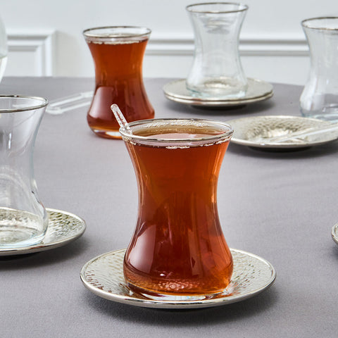 Karaca Ada 18-delige Theeset voor 6 Personen Platina