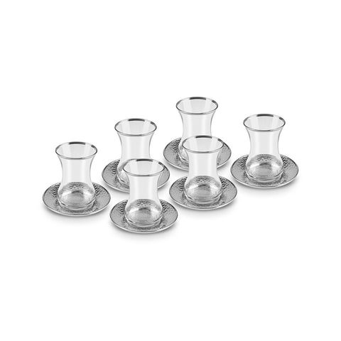 Karaca Ada 18-delige Theeset voor 6 Personen Platina