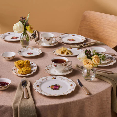 Karaca Forever Bone Antique Gold 26-Delig Ontbijtset