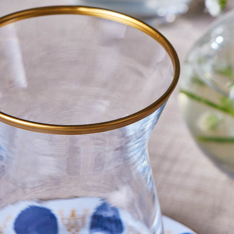 Karaca Belem Navy Blue 12-Piece Tea Glass Set