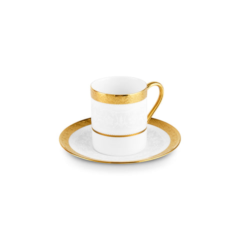 Karaca Royal Bone Victoria Coffee Cup Set for 6 People, 90 ml