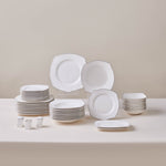 Karaca Square Bone Eterno 53-delige 12-persoons Serviesset Platina