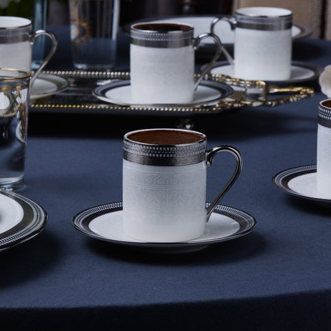 Karaca Royal Bone Kate Koffiekopjesset voor 6 Personen, 90 ml