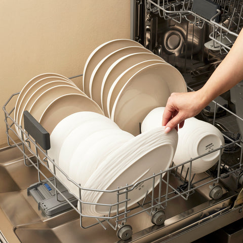 Karaca Earth Collection Rise 55-Piece Dinner Set for 12 People, Cream