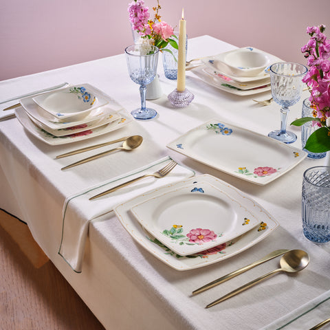 Karaca Square Bone Velora 53-delige Dinnerset voor 12 personen