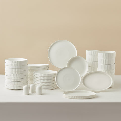 Karaca Forever Bone Pablito 53-Delig Dinnerservies Voor 12 Personen, Wit