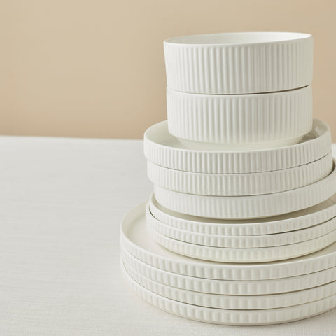 Karaca Forever Bone Pablito 53-Piece Dinner Set For 12 People, White