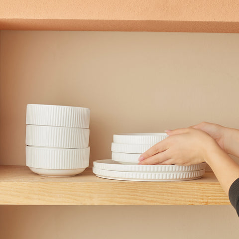 Karaca Forever Bone Pablito 53-Piece Dinner Set For 12 People, White