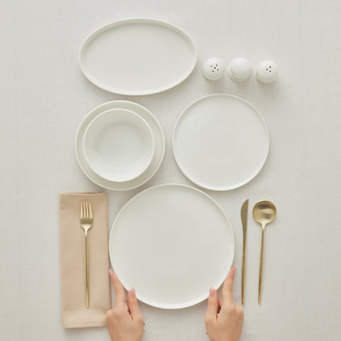 Karaca Forever Bone Pablito 53-Piece Dinner Set For 12 People, White