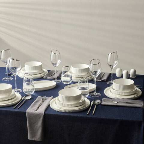 Karaca Forever Bone Pablito 53-Delig Dinnerservies Voor 12 Personen, Wit