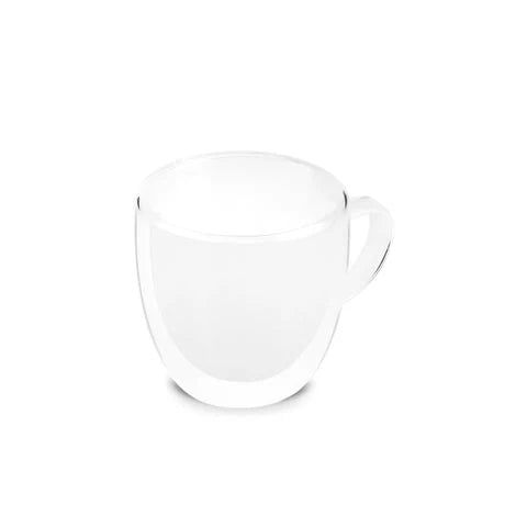 Karaca Olivier 6-Piece Double-Walled Espresso And Turkish Coffee Cup Set For 6 Persons, 80 Ml, Clear