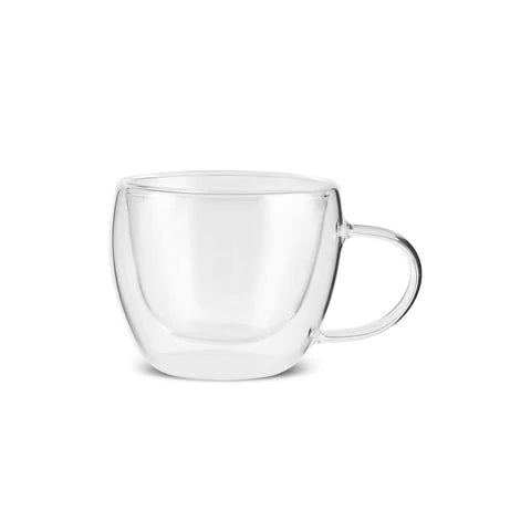 Karaca Olivia 6-Piece Double-Walled Espresso And Turkish Coffee Cup Set For 6 Persons, 80 Ml, Clear