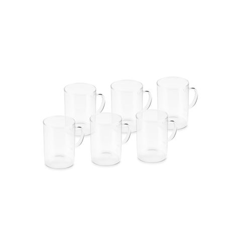Karaca Guido 6-Piece Tea Cup Set for 6 People, 200 ml, Transparent