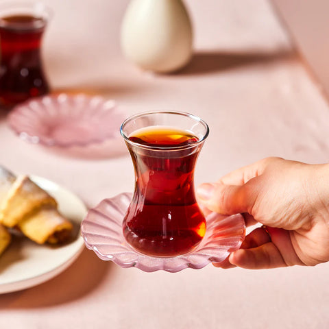 Karaca Luna Lichtroze 12-delige Theeset voor 6 Personen