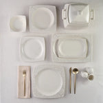 Karaca Square Bone Bridal 60-Piece Dinner Set For 12 Persons