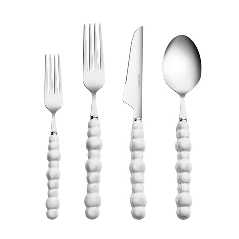 Karaca Pearl 24-Delige Bestekset Voor 6 Personen, Zilver