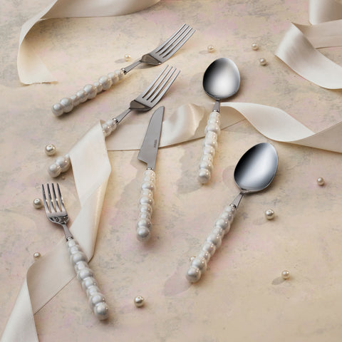 Karaca Pearl 24-Delige Bestekset Voor 6 Personen, Zilver