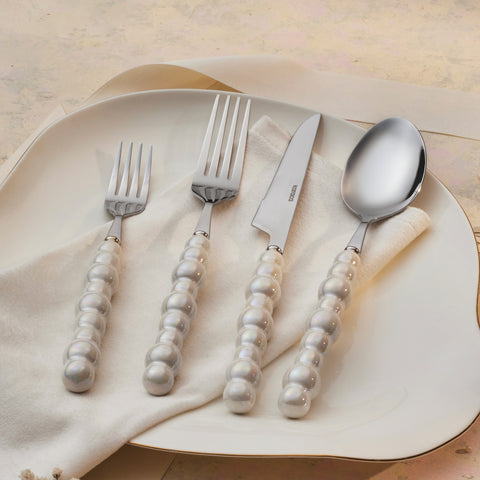 Karaca Pearl 24-Piece Cutlery Set For 6 Persons, Silver