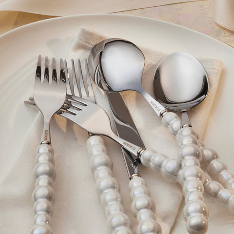 Karaca Pearl 24-Piece Cutlery Set For 6 Persons, Silver